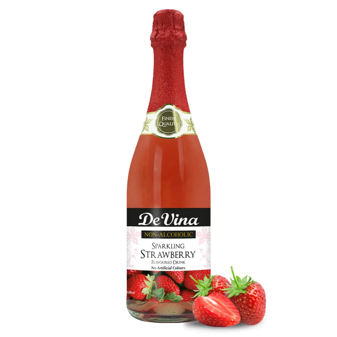 DeVina Sparkling Strawberry NonAlcoholic Drink 750ml Exotic Express