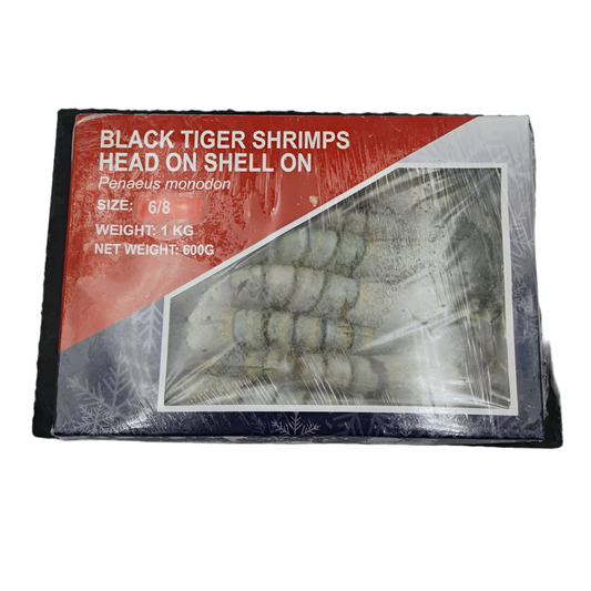 Black Tiger Shrimps Head On 2.2lbs