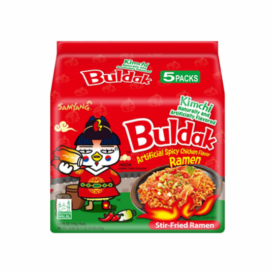 Samyang Buldak Kimchi Spicy Chicken Ramen Noodles 5 Pack 140g