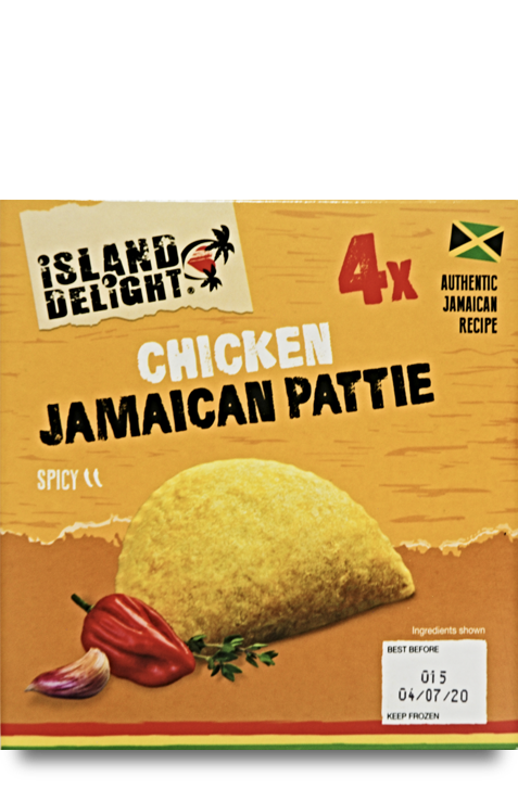 Island Delight Jamaican Chicken Pattie (Pack of 4)