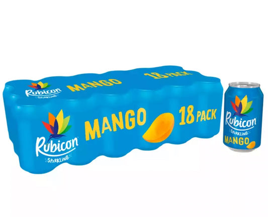 Rubicon Sparkling Mango Juice Soft Drink 18x330ml